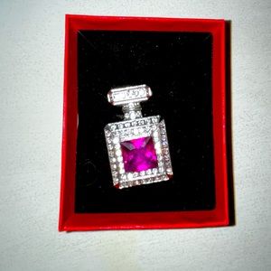 Glam perfume bottle pin